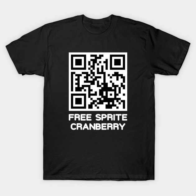 Free Sprite Cranberry QR Code T-Shirt by ChapDemo